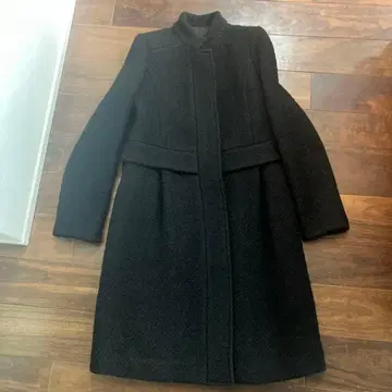 EPoca 블랙 울 롱 코트 40