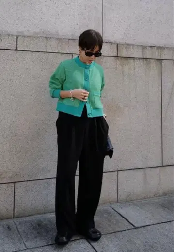 MACCHAT 자카드 니트 가디건