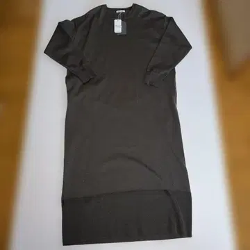 [택 포함] 다크 그레이 니트 롱 원피스 긴팔