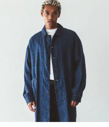 CONFECT 잉크 인디고 린넨 더스터 코트