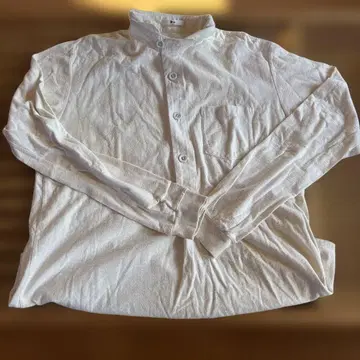 PPCM 화이트 버튼 달린 긴팔 셔츠