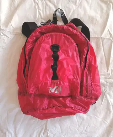 빨간색 나일론 접이식 백팩