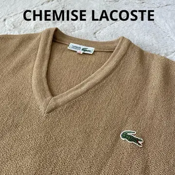 새상품급 CHEMISE LACOSTE 빈티지 V넥 스웨터