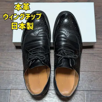 [ 천연 가죽 ] 윙 칩 일본제 비즈니스 슈즈 블랙