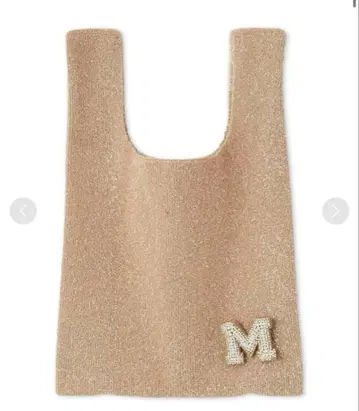 Mila Owen 비즈 배치 포함 라메 니트 토트백 비쥬 백