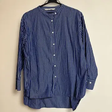 MidiUmi 네이비 스트라이프 긴팔 셔츠