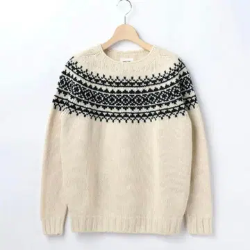 새상품급 MORRIS & SONS 지롱 라무 노르딕 스웨터