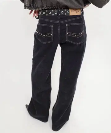 [새상품급] who's who gallery 코듀로이 플레어 팬츠 네이비