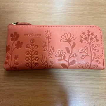 zucchero 꽃무늬 장지갑 오렌지