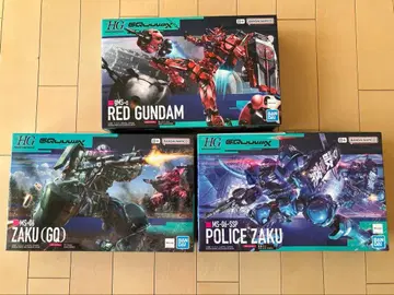 HG 빨간 건담 양산형 자쿠 군경 자쿠 3종 세트