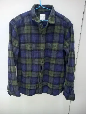 THE NORTH FACE 플란넬 셔츠 NR61307 네이비/그린