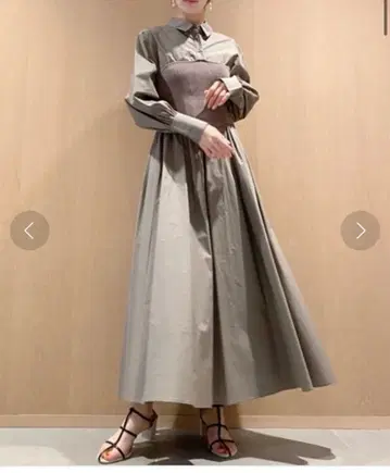 니트 뷔스티에 볼륨 원피스 snidel