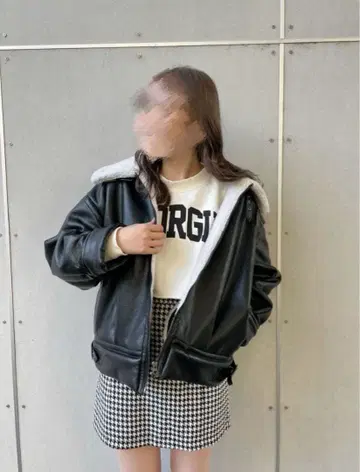 가죽 보아 플라이트 자켓