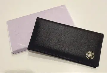 황궁 한정판 장지갑 금 판매점 천연 가죽 블랙 접이식 지갑