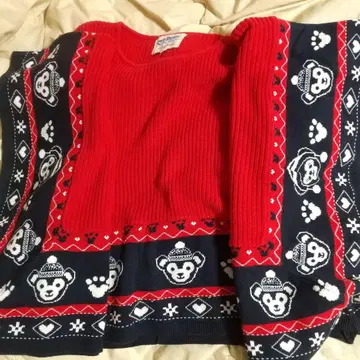 홍콩 디즈니랜드 니트 모자와 니트 판초