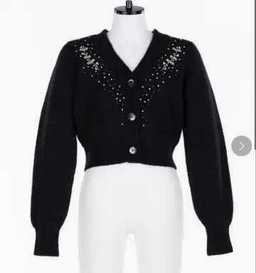 FETICO 자카드 니트 V넥 가디건 택 포함 새상품 36 사이즈