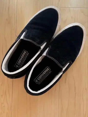 CONVERSE 스케이트보딩 스웨이드 블랙 슬립온 24cm