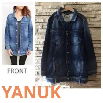 야누크 YANUK 다크 블루 오버 사이즈 데님 자켓 XS