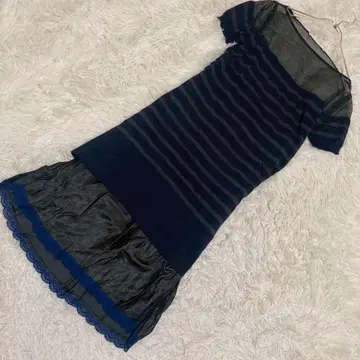 [양품] sacai luck 콤비네이션 원피스 네이비 1 비침