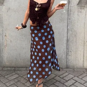 ZARA 폴카 도트 스커트