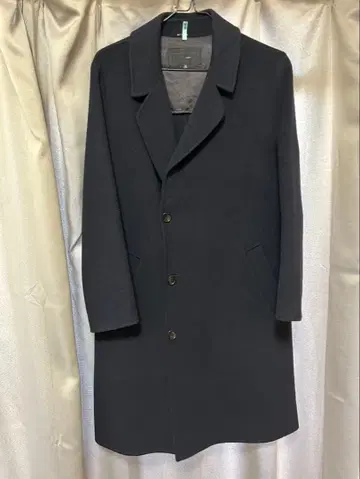 KNOTT 블랙 체스터 코트