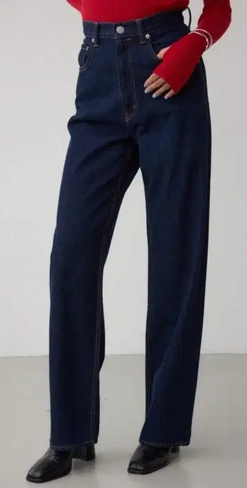 마우지 AZUL BY MOUSSY 하이웨스트 와이드 데님 청바지