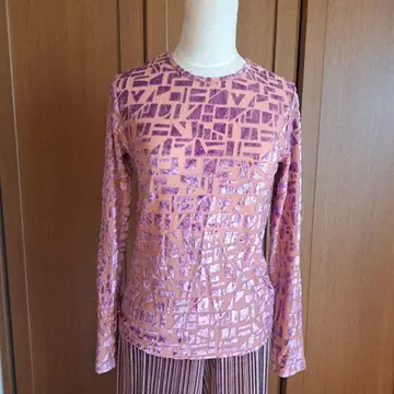 [ Ray BEAMS ] 기하학 패턴 긴팔 상의