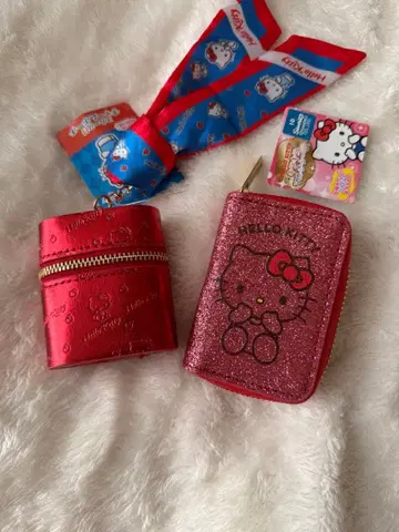 키티 코인 케이스 & 미니 파우치 세트
