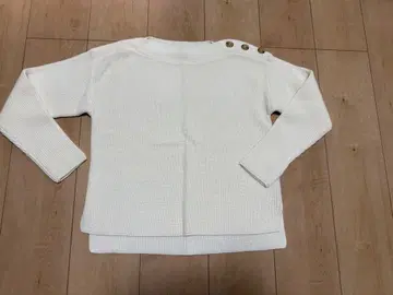 쿠미쿄쿠 화이트 리브 스웨터 32