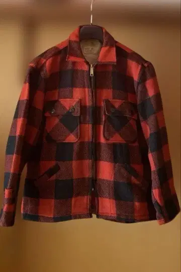 60s SEARS 버팔로 체크 울 자켓 M