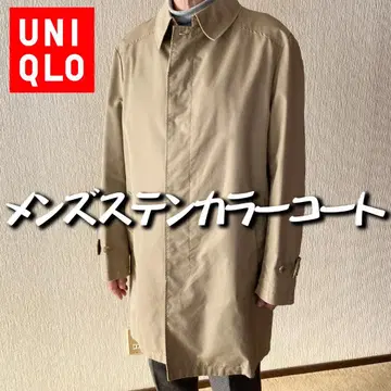 남성용 스텐카라 코트 XL 카멜 유니클로 라이너 포함 히요쿠시타테