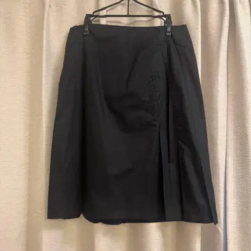 SPORTMAX 블랙 플레어 스커트 사이드 슬릿