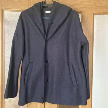 NARU 후드 부착 다크 네이비 울 자켓 사이즈 1