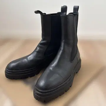 ZARA 사이드 고어 부츠 39 가죽 트랙 밑창