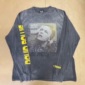 데이비드 보위 프린트 긴팔 티셔츠 SAINT