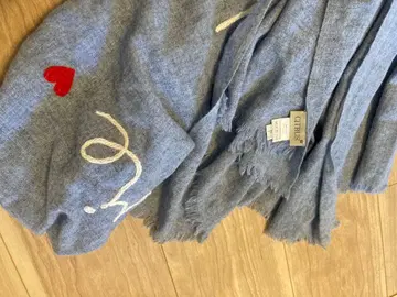 시트러스 자수 스톨 블루