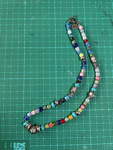 컬러풀 비즈 목걸이 약 45cm