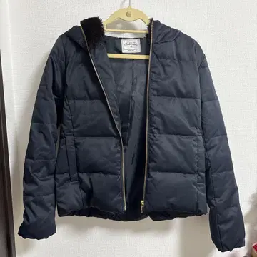 Perle Peche 후드 부착 다운 자켓 사이즈 38