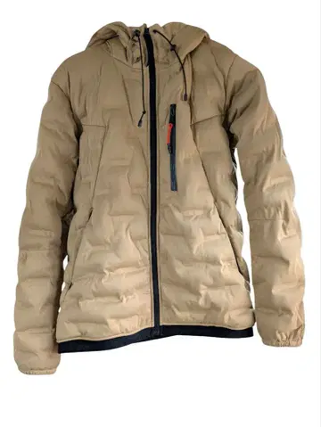 베이지 다운 자켓 후드 부착 WORKMAN 안감 알루미늄 M