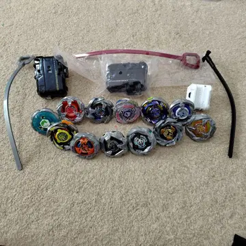 베이블레이드 X 세트 베이 12개와 런처, 와인더 세트