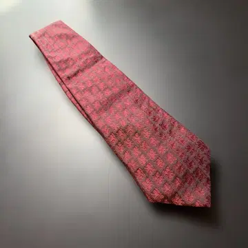 BOSS 기하학 패턴 실크 빨간색 넥타이