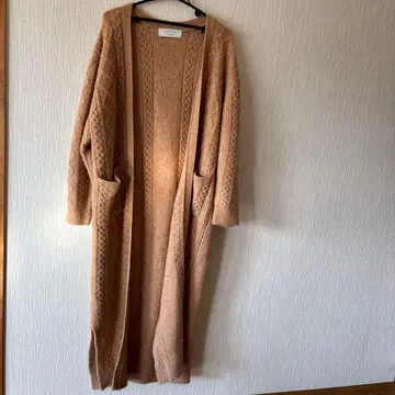 BEAMS LIGHTS 베이지 롱 가디건