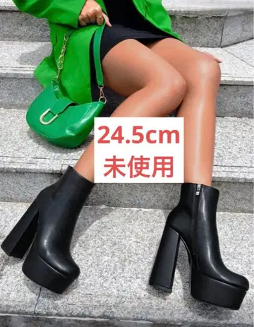 SHEIN 숏부츠 24.5cm 여성용 부츠 힐