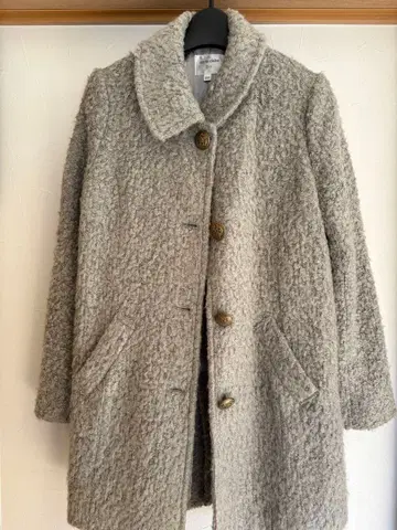 마리 클레르 비스 그레이 버튼 코트 9AR