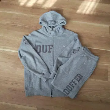 DUFFER 후드 부착 맨투맨 상하의 세트 L 사이즈