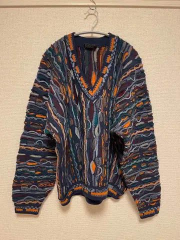 COOGI 울 V넥 스웨터