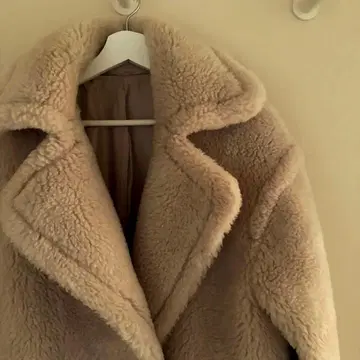 새상품급 베이지 보아 코트 테디 코트