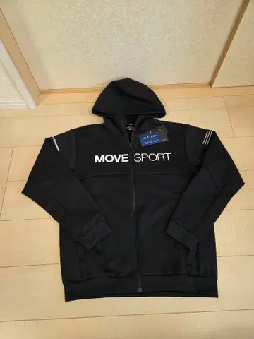 새상품 DESCENTE Move Sport 지퍼 후드티 남성용 블랙 L