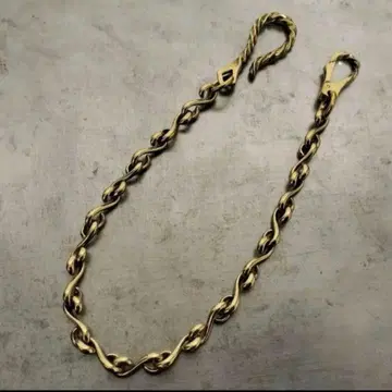 놋쇠 S자 10mm 나사형 지갑 체인 빈티지 브라스 골드