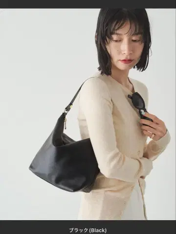 러셋 russet*소프트 가죽 심플 숄더*블랙